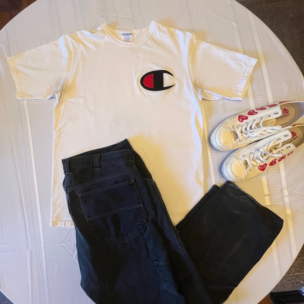 Vintage Champion White Tee